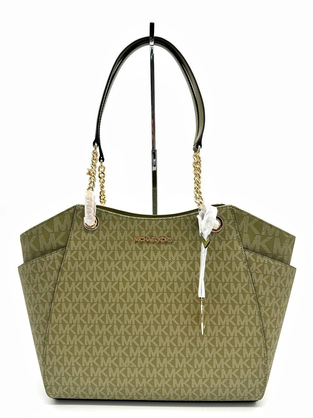 Michael Kors Jet Set Large Signature Logo Shoulder Bag - Oregano
